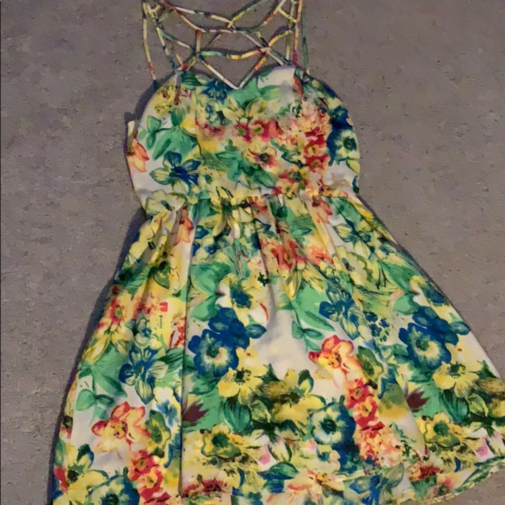Floral Cage Summer Dress